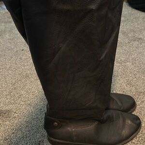 Brown knee high boots